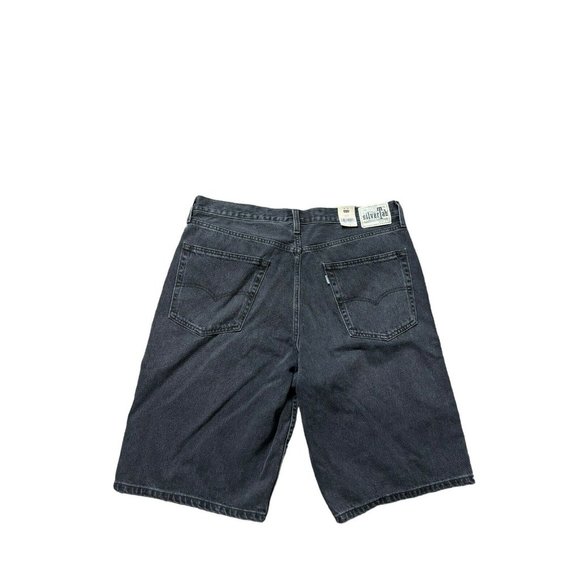 NEW Levi’s SilverTab Loose Men's 36x12 100% Cotton Denim Jean Shorts Black - Picture 2 of 5